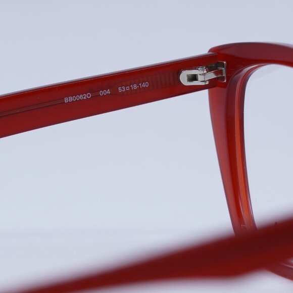 Balenciaga BB0062O 004 Eyeglasses 53mm Shiny Red Cat Eye Frame - Picture 9 of 11